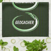 Geocacher Green Splash Theedoek (Gevouwen)