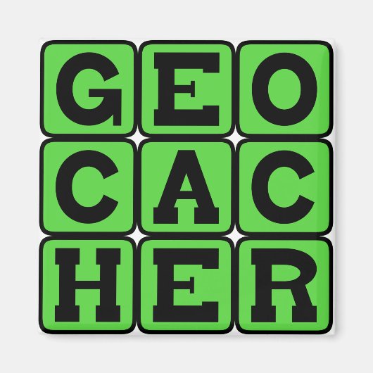 Geocacher, Navigatie Hobby Magneet (Voorkant)