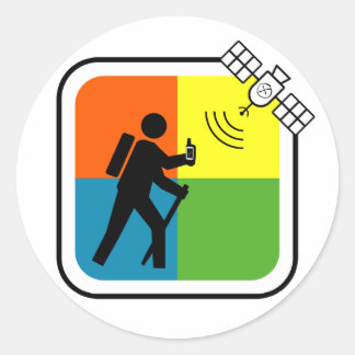 GeoCacher Ronde Sticker