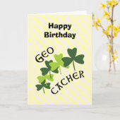 Geocacher Shamrocks Kaart (Gele Bloem)