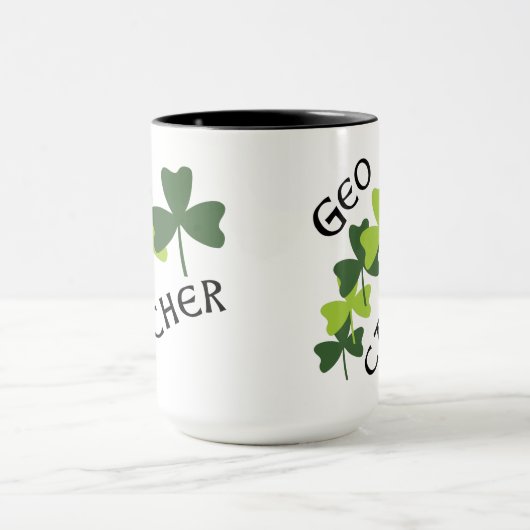 Geocacher Shamrocks Mok (Midden)