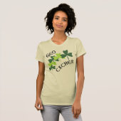 Geocacher Shamrocks T-shirt (Voorkant volledig)