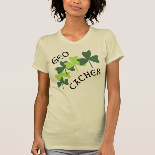 Geocacher Shamrocks T-shirt (Voorkant)