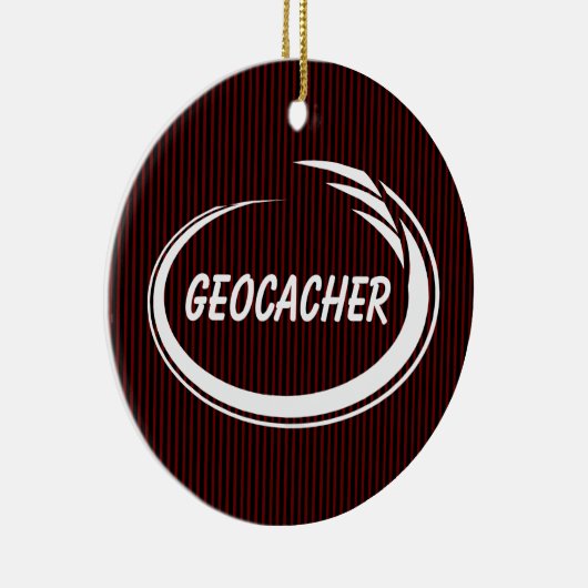 Geocacher White Splash Keramisch Ornament (Rechts)
