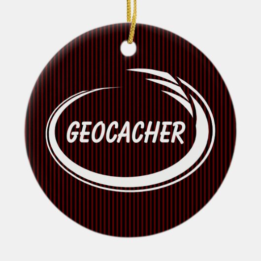 Geocacher White Splash Keramisch Ornament (Voorkant)