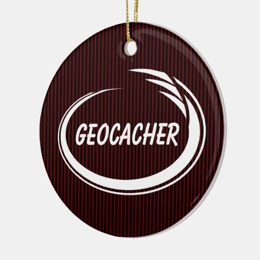 Geocacher White Splash Keramisch Ornament (Links)