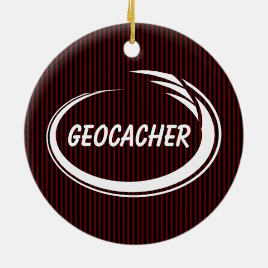 Geocacher White Splash Keramisch Ornament (Achterkant)