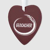 Geocacher White Splash Ornament (voorkant)