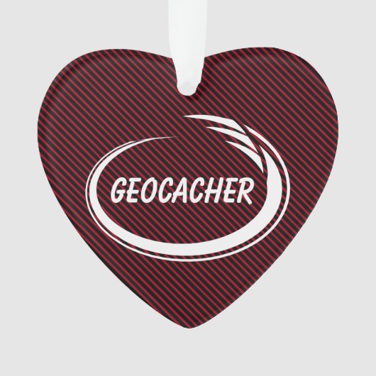 Geocacher White Splash Ornament (voorkant)