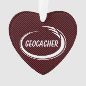 Geocacher White Splash Ornament (achterkant)