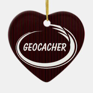 Geocacher Witte Splash Keramisch Ornament