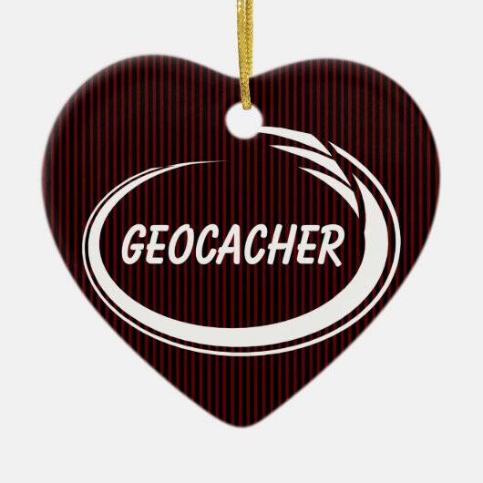 Geocacher Witte Splash Keramisch Ornament (Voorkant)