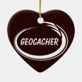 Geocacher Witte Splash Keramisch Ornament (Achterkant)