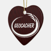 Geocacher Witte Splash Keramisch Ornament (Links)