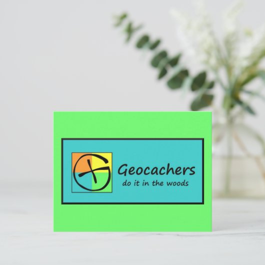 Geocachers Briefkaart (Staand voorkant)