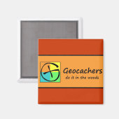 Geocachers Doe het in de Bossen Magneet (Voorkant / Achterkant)