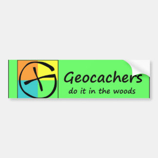 Geocachers doen het in de Bossen Bumpersticker
