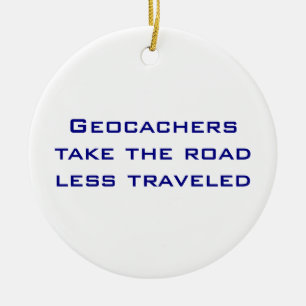 Geocachers kerstversiering keramisch ornament