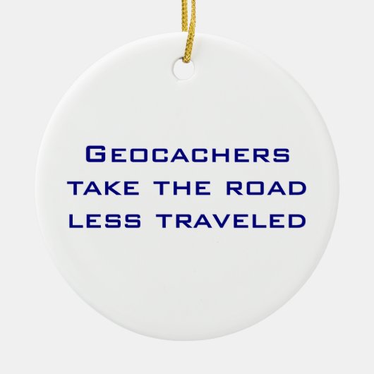 Geocachers kerstversiering keramisch ornament (Voorkant)