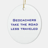 Geocachers kerstversiering keramisch ornament (Links)