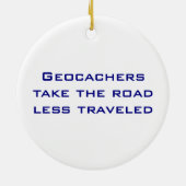 Geocachers kerstversiering keramisch ornament (Achterkant)