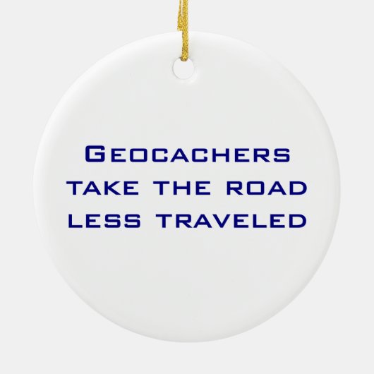 Geocachers kerstversiering keramisch ornament (Achterkant)