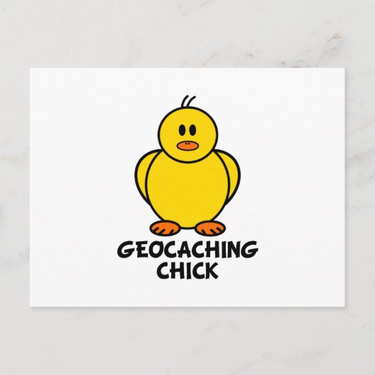 Geocaching Chick Briefkaart (Voorkant)