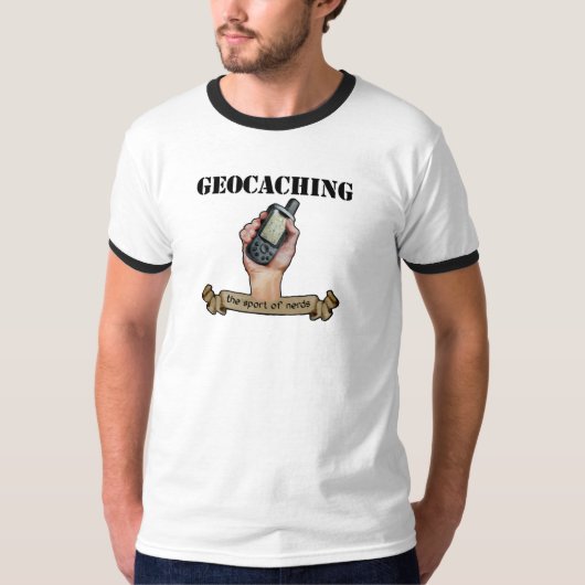 Geocaching — de sport van zenuwen! T-shirt (Voorkant)