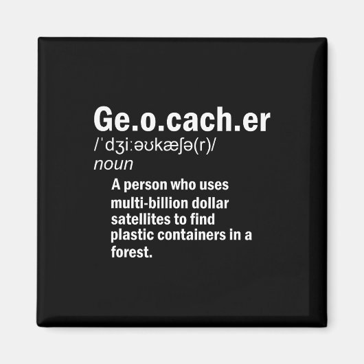 Geocaching Definitie Geocacher Magneet (Voorkant)