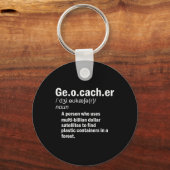 Geocaching Definitie Geocacher  Sleutelhanger (Voorkant)