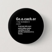 Geocaching Definition Geocacher Ronde Button 5,7 Cm (Voorkant)