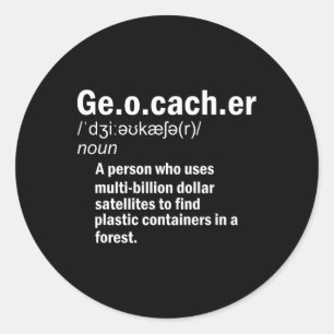 Geocaching Definition Geocacher Ronde Sticker
