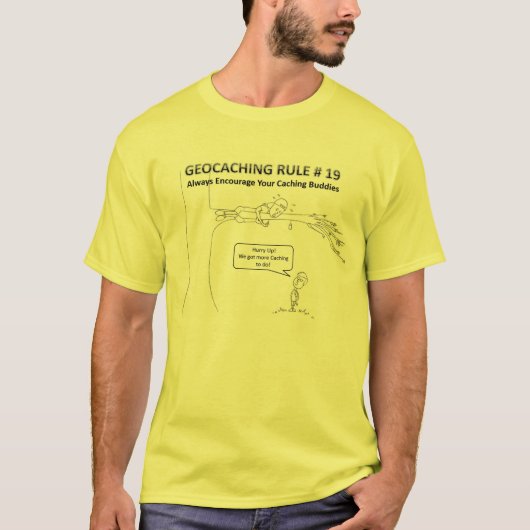 Geocaching DNF - omhoog een Boom T-shirt (Voorkant)