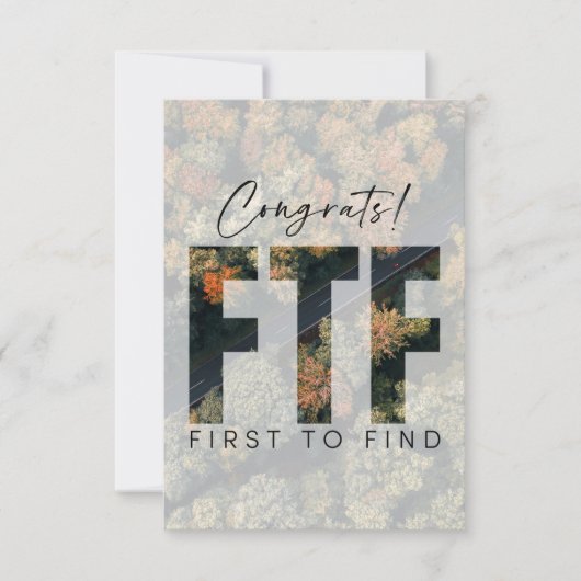 Geocaching Eerste Opgestuurde Cache Gratuleren Cus Kaart (Voorkant)