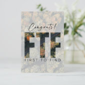 Geocaching Eerste Tot Vinden Cache Gefeliciteerd A Kaart (Staand voorkant)