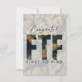 Geocaching Eerste Vindende Cache Gefeliciteerd Aan Kaart (Voorkant)