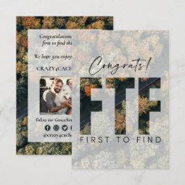 Geocaching Eerste Vindende Cache Gefeliciteerd Cus Kaart