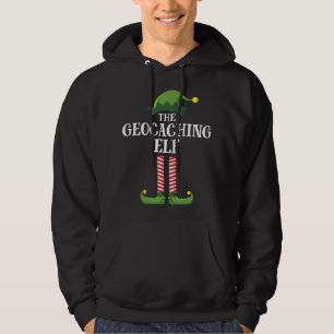 Geocaching Elf Matching Family Kerstparty Paj Hoodie