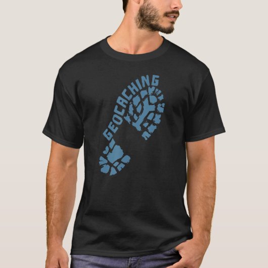 Geocaching Footprint Shoe T-shirt (Voorkant)