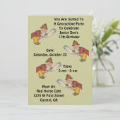 Geocaching Geocache Partij Uitnodiging Sherlock Hu (Staand voorkant)