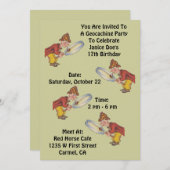 Geocaching Geocache Partij Uitnodiging Sherlock Hu (Voorkant / Achterkant)