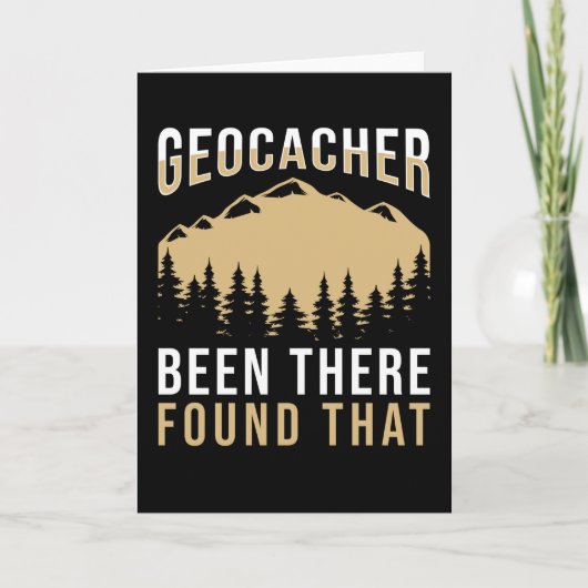 Geocaching Geocacher Gezegde Kaart (Voorkant)