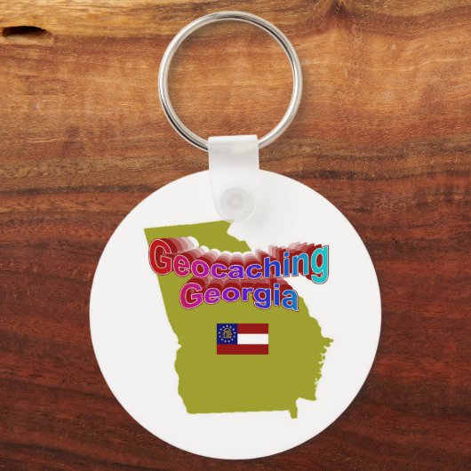 Geocaching Georgia Sleutelhanger (Voorkant)