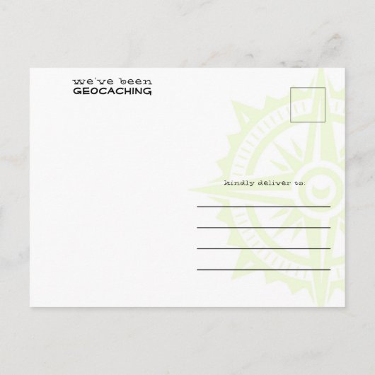 Geocaching groeten van de Aangepaste Foto van het  Briefkaart (Achterkant)