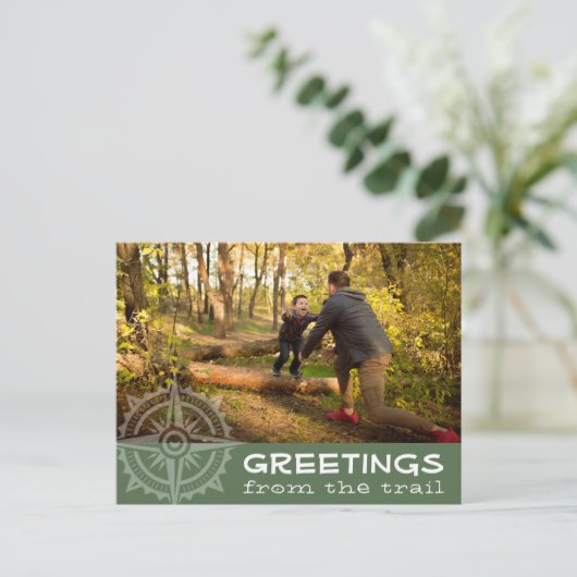 Geocaching groeten van de Aangepaste Foto van het  Briefkaart (Staand voorkant)