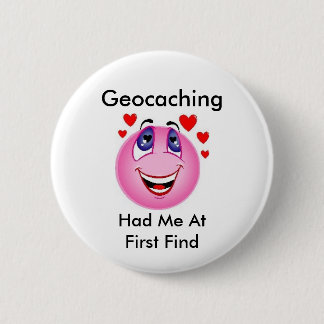 Geocaching had me bij eerste zoeken ronde button 5,7 cm