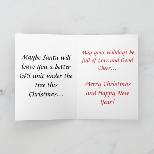 Geocaching Holiday Christmas Wenskaart Feestdagen Kaart (Binnen)