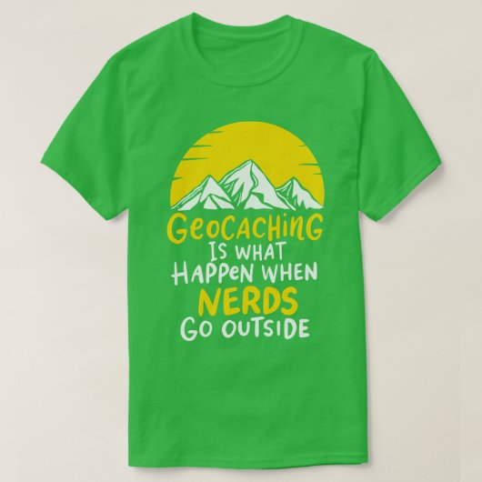 Geocaching Logs Container GPS Out Geocaching T-shirt (Design voorkant)