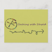 Geocaching met stut briefkaart (Voorkant)