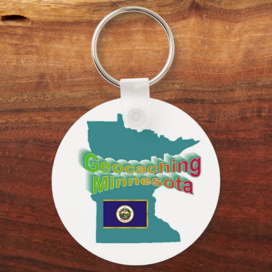 Geocaching Minnesota Sleutelhanger (Voorkant)